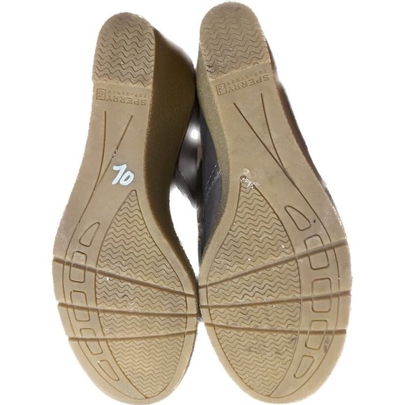 SPERRY $130 Top Sider Harlow‎ Burnished Leather Wedge Ankle Booties Cognac 7.5 - Picture 6 of 7